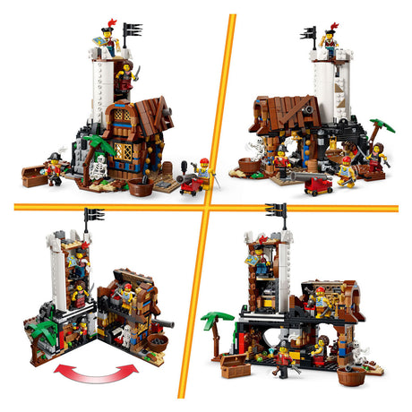 Lego Creator 3w1 klasyczny statek piracki, łódź piracka dla dzieci 31387