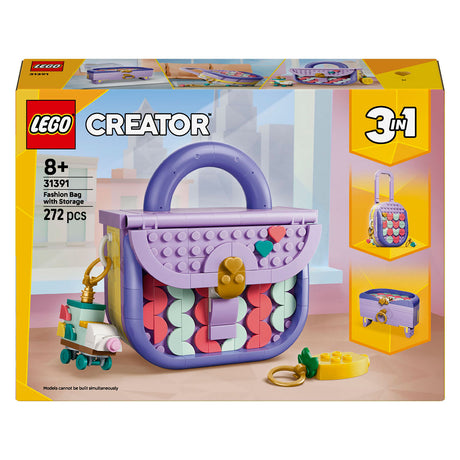 Stylowa torba Lego Creator 3 w 1 z miejscem do przechowywania, walizką i pudełkiem do przechowywania zabawek 31391