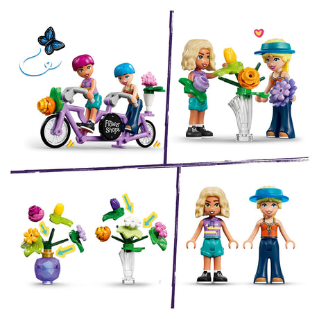 Zestaw Lego Friends do budowania kreatywnej kwiaciarni dla dzieci z kwiatami i sklepem z zabawkami 42693