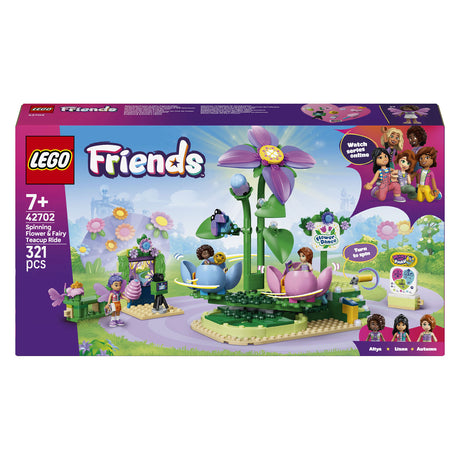 Lego Friends obrotowa filiżanka do herbaty z motywem kwiatowym dla dzieci w wieku od 7 lat 42702