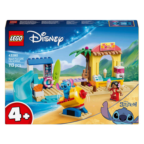 Lego ǀ Zabawa na plaży Disneya z Lilo i Stichem do zbudowania dla dzieci i dekoracjami 43280