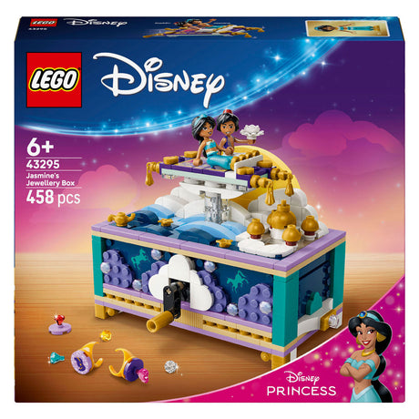 Lego ǀ Pudełko na biżuterię z jaśminową księżniczką Disneya do zbudowania dla dzieci 43295