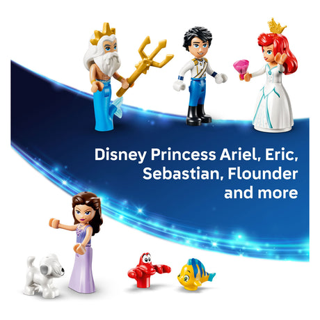 Lego ǀ Disney Księżniczka Ariel Zestaw do budowania królewskiej łodzi weselnej dla dzieci z 7 figurkami 43299