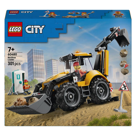 Żółta koparko-ładowarka Lego City dla dzieci i dekoracja pokoju dziecięcego 60480