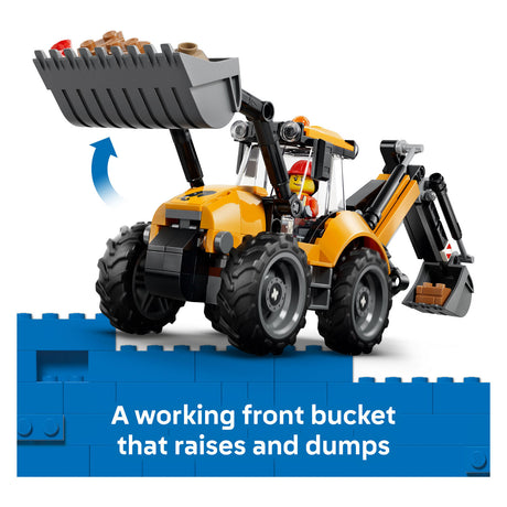 Żółta koparko-ładowarka Lego City dla dzieci i dekoracja pokoju dziecięcego 60480