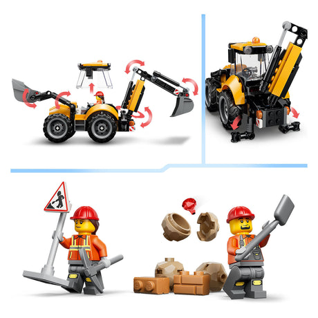 Żółta koparko-ładowarka Lego City dla dzieci i dekoracja pokoju dziecięcego 60480