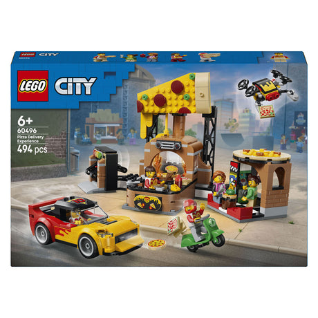 Lego City Pizza Center z pojazdami, zabawkami do pizzy dla dzieci 60496