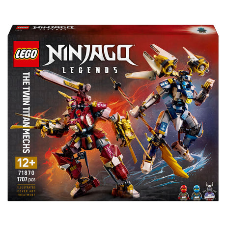 Zestaw Lego Ninjago — zestaw do budowania dwóch potężnych mechów dla dzieci z figurkami 71870