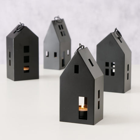 Latarnia domowa Boltze bryne house 6x8xh17cm metalowa czarna