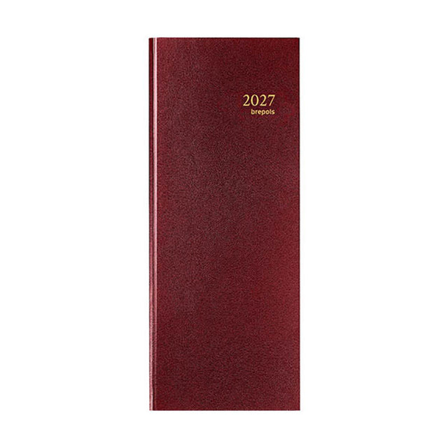 Biurko Brepols Saturn długie 1 dzień 2026 Lima Bordeaux 13x33cm