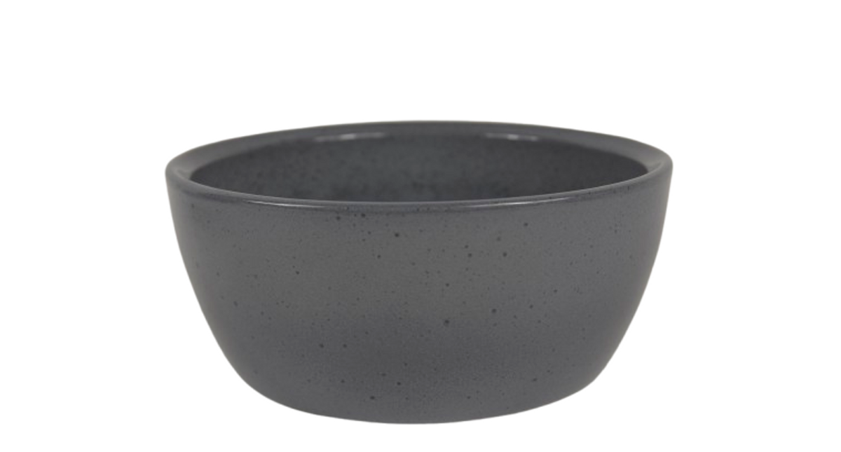 Schaal boule graniet grijs glans 23cm