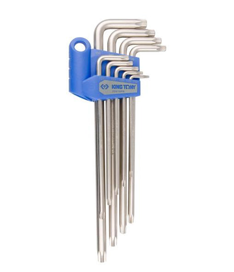 King tony torx 9szt.1127 open kunststof handvat t10,t15,t20,t25,t27,t30,t40,t45,t50.