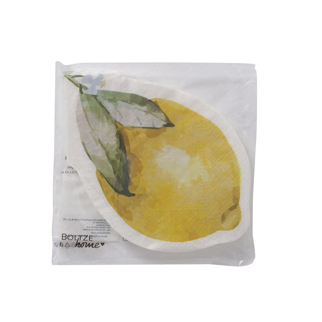 Serwetki domowe Boltze Capri cytrynowe 16x16cm 12 szt., papierowe