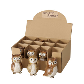 Figurka domowa Boltze Eulenius sowa 6x9cm