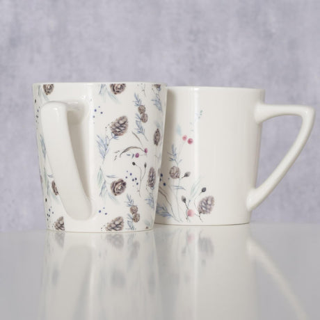 Kubek domowy Boltze szyszki nordala 300 ml wys. 9 cm ceramiczny