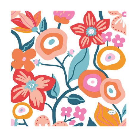 Serwetki Duni Vibrant Bloom 3-warstwowe chusteczki 33x33cm