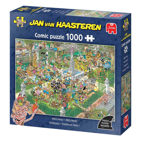 Jan van Haasteren – impreza przy grillu! - Puzzle składające się z 1000 elementów