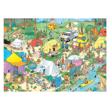Puzzle Jumbo Jan van Haasteren - Kemping w lesie, 1000 elementów.