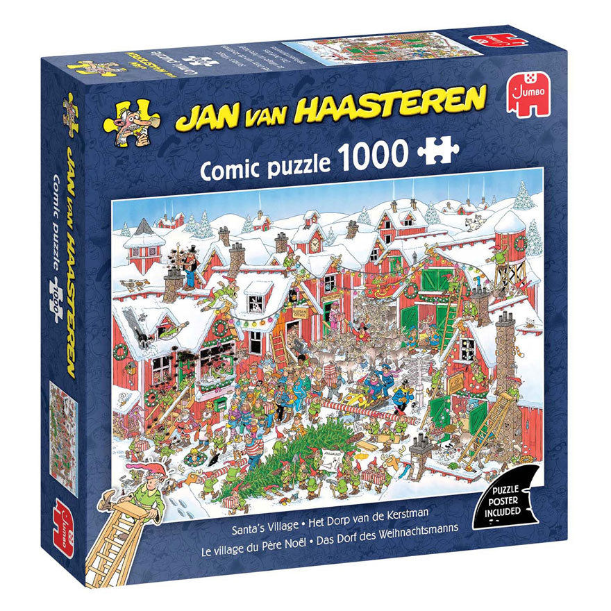Puzzle Jumbo Jan van Haasteren - Wioska Świętego Mikołaja, 1000 elementów.