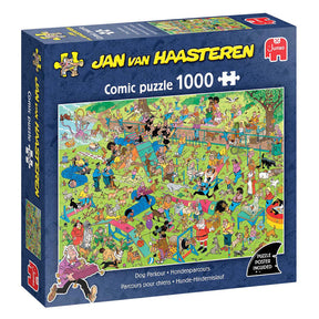 Puzzle Jumbo Jan van Haasteren - kurs dla psów, 1000 elementów.