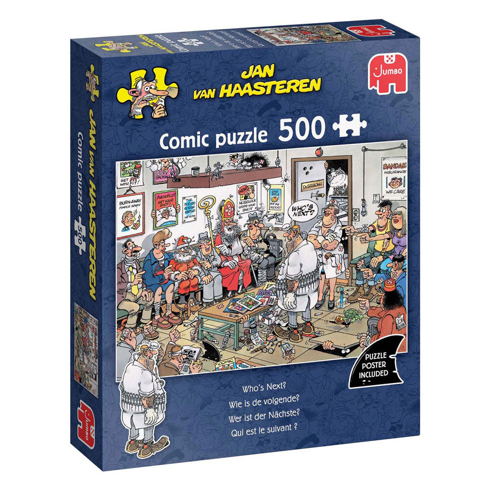 Puzzle Jumbo Jan van Haasteren - kto następny, 500 elementów.
