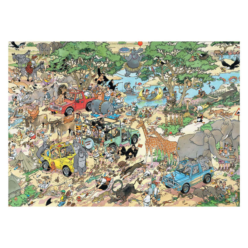 Puzzle Jumbo Jan van Haasteren - Burza safari 2w1, 2x1000 elementów.