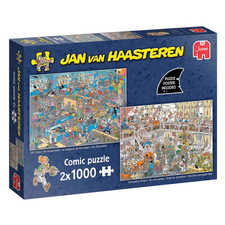 Puzzle Jumbo Jan van Haasteren - sklep z narzędziami i remont, 2x1000 elementów.