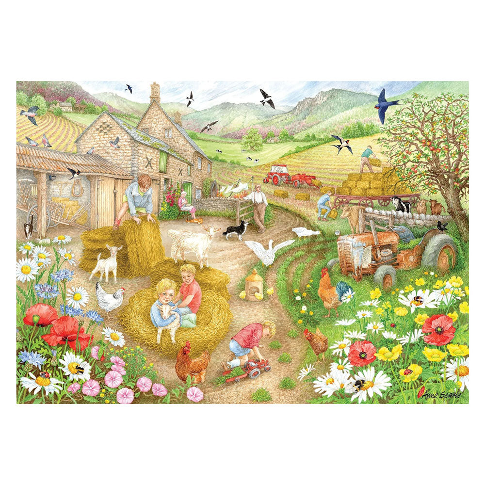 Jumbo falcon puzzel - bringing in the hay 1000 stukjes - educatief speelgoed.