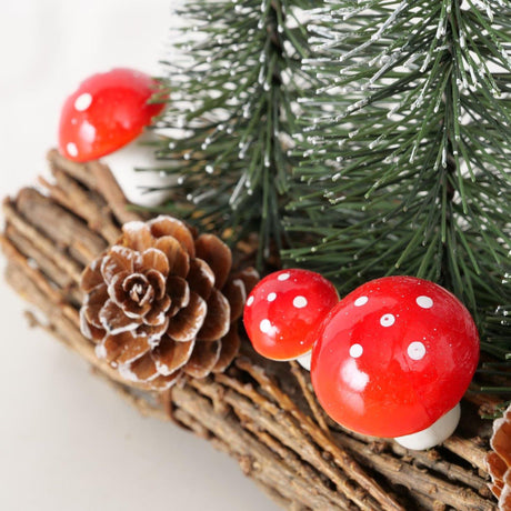 Boltze home dekoracyjny element świąteczny bajkowy 20,6x7,3x17cm plastikowy drewno śnieżny