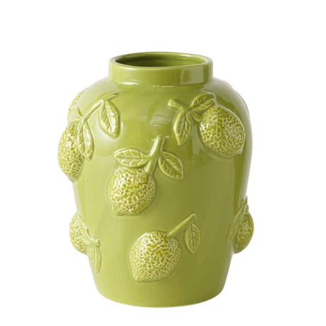 Wazon domowy Boltze, limonka, średnica 18x20,5 cm, porcelana cytrusowa
