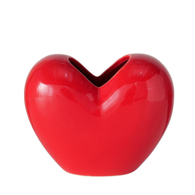 Boltze wazon domowy serce h15cm czerwony