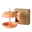 Domowy karmnik dla ptaków Boltze Giardino śr.21x29cm 200ml bambus, żywica poliestrowa i juta pomarańczowy