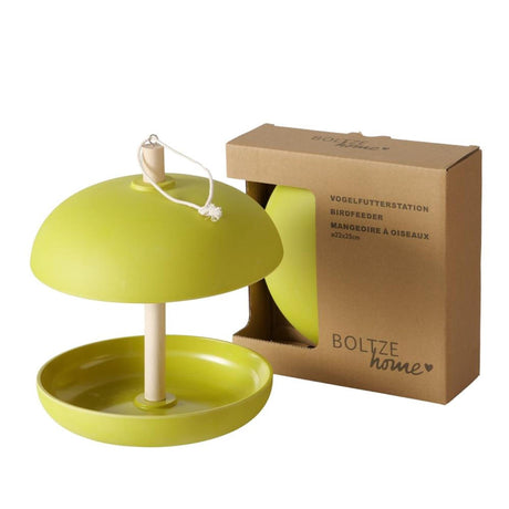 Domowy karmnik dla ptaków Boltze Giardino śr.21x29cm 200ml bambus, żywica poliestrowa i zieleń juty