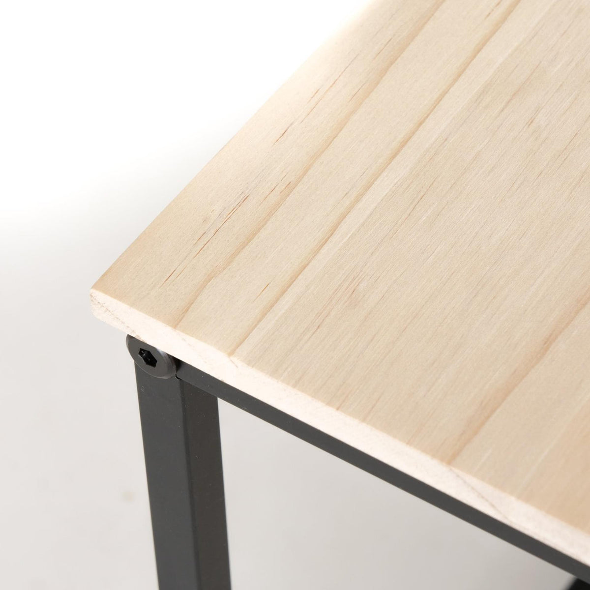 Stolik boczny Boltze Home Boras 2-częściowy, żelazo i drewno sosnowe, h35 i 40cm