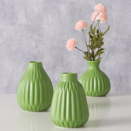 Wazon domowy Boltze esko śr.10x11cm ceramiczny zielony w 3 wersjach