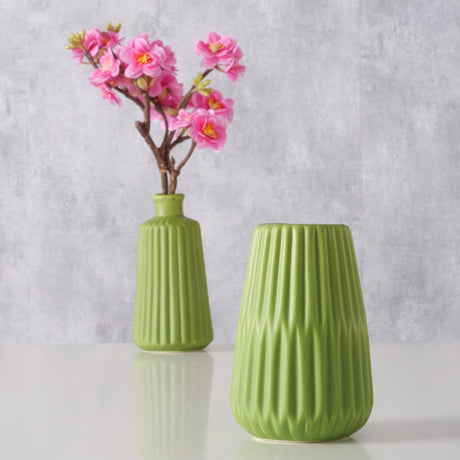 Wazon domowy Boltze esko śr.10x17cm ceramiczny zielony