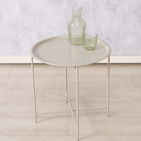 Stolik boczny Boltze Home Rocko wys. 47 cm śr. 46 cm