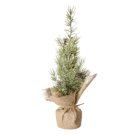 Sztuczna choinka Boltze home w worku jutowym sosnowym o wymiarach 12x30cm