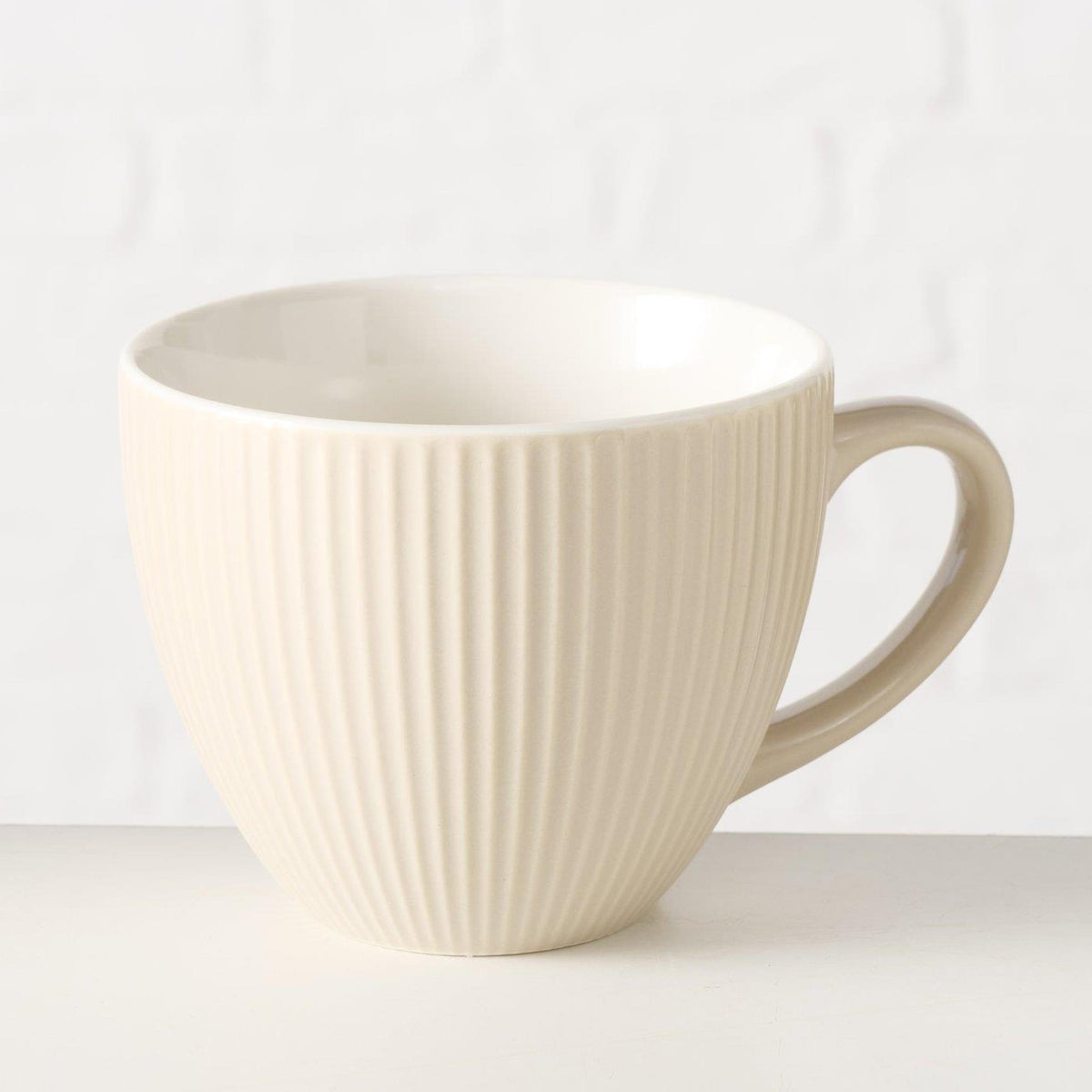 Kubek Boltze home jumbo ranura beżowy 420 ml ã˜10,7xw8,7cm można myć w zmywarce