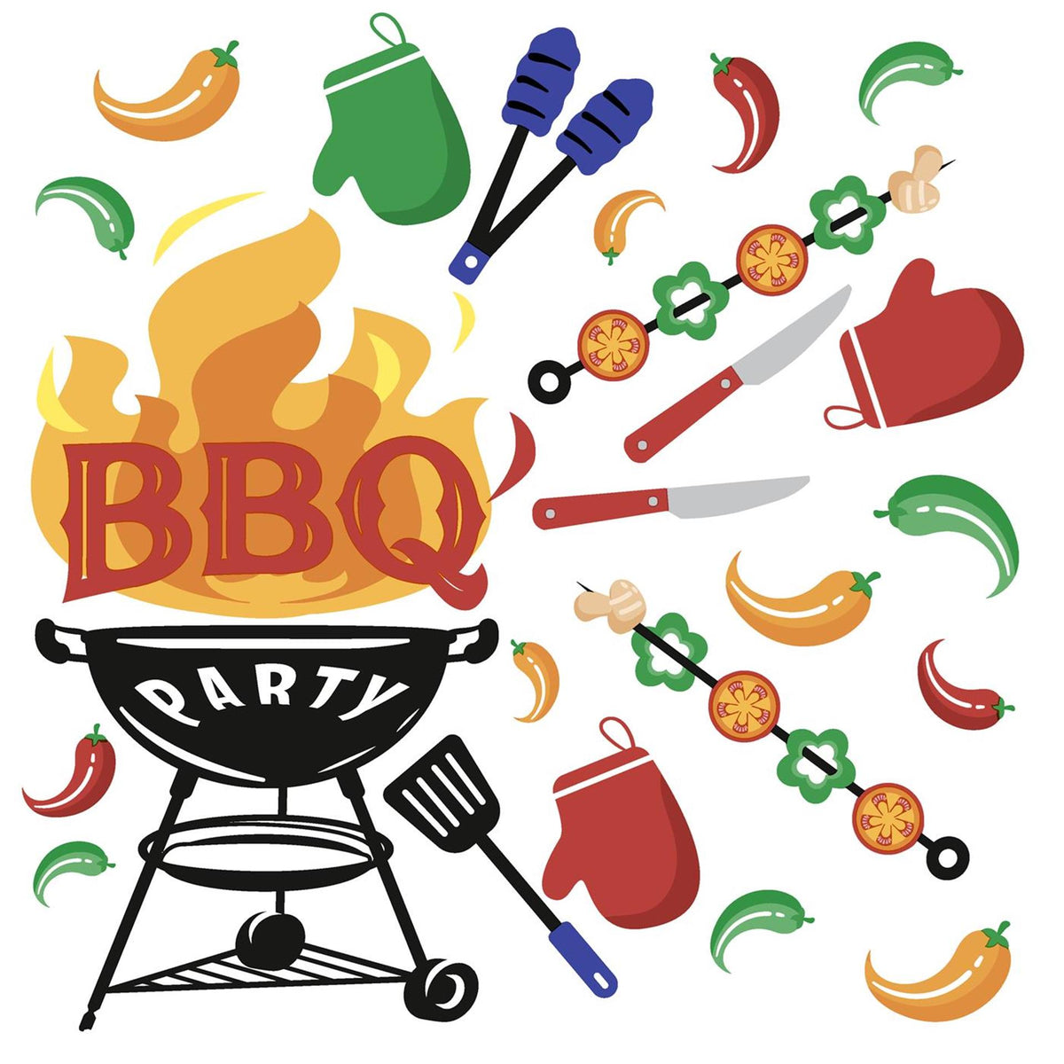 Serwetki Duni BBQ mix 33x33cm 20 sztuk