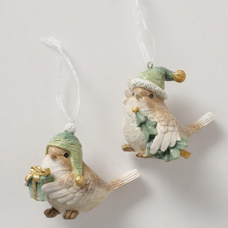 Boltze Home Świąteczny wisiorek ptak manu 7,5x7,5x7cm 2 różne kolory