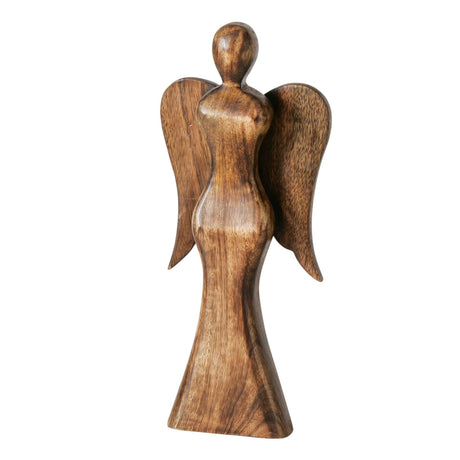 Boltze figurka anioła Malaika z drewna mango 16x4,5x35cm
