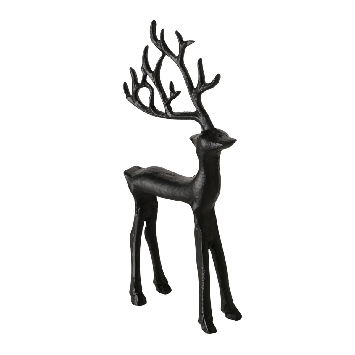 Figurka jelenia Boltze, czarna, 9x3x20cm