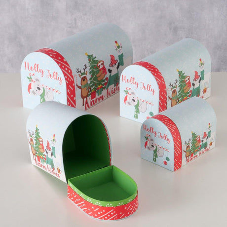 Zestaw pudełek upominkowych Boltze Hollyjolly, 4 sztuki