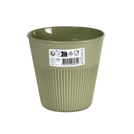 Kubek plastikowy Duni gorące paski zielony 24cl