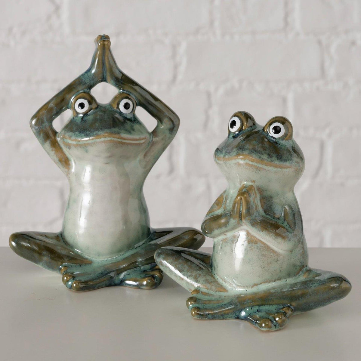 Figurka domowa Boltze żaba steffo 11,5x7,5x14cm 2 różne kolory