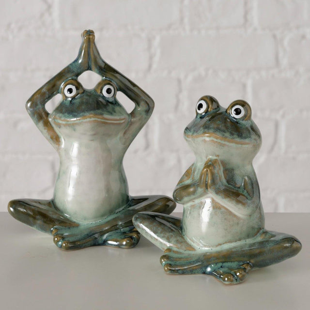 Figurka domowa Boltze żaba steffo 11,5x7,5x14cm 2 różne kolory