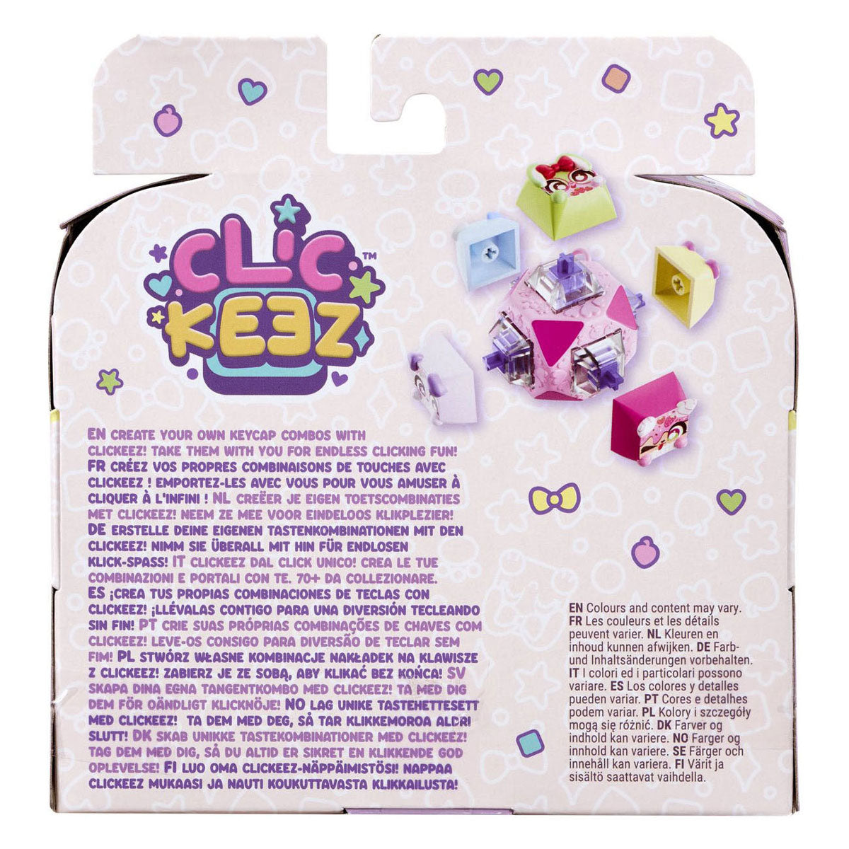 Clickeez seria 1 - brelok w kształcie kostki - zabawki fidget - zbierz je wszystkie - antystres - zabawki - relaks - fidget klawiatury