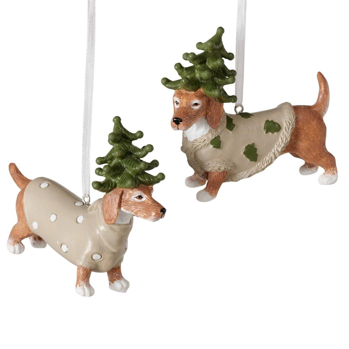 Boltze home kersthanger hond polyresin 10,5x8x4cm