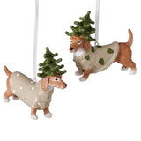 Boltze home kersthanger hond polyresin 10,5x8x4cm